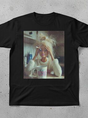 Funny Barbie Meme T-Shirt | GTFO Coffee Graphic Tee | Y2K Aesthetic Shirt